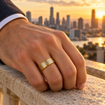 TR327 tungsten wedding band lifestyle image