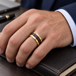 TR333 tungsten wedding band lifestyle image