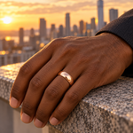 TR334 tungsten wedding band lifestyle image