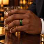 TR519 tungsten wedding band lifestyle image