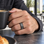 TR623 tungsten wedding band lifestyle image