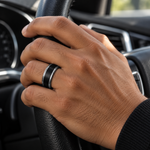 TR670 tungsten wedding band lifestyle image