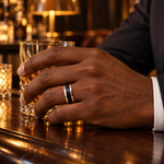 TR780 tungsten wedding band lifestyle image