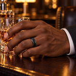 TR790 tungsten wedding band lifestyle image