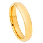 4mm Yellow Tungsten High-Polish Domed Band on white background