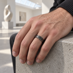 TR806 tungsten wedding band lifestyle image