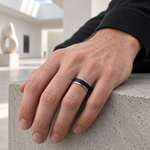 TR811 tungsten wedding band lifestyle image