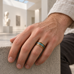 TR829 tungsten wedding band lifestyle image