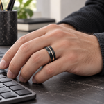 TR837 tungsten wedding band lifestyle image