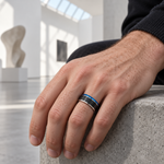 TR839 tungsten wedding band lifestyle image