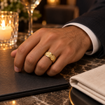 TR863 tungsten wedding band lifestyle image