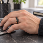 TR865 tungsten wedding band lifestyle image
