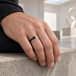 TR867 tungsten wedding band lifestyle image