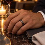 TR878 tungsten wedding band lifestyle image