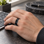 TR895 tungsten wedding band lifestyle image