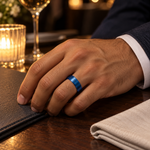 TR898 tungsten wedding band lifestyle image