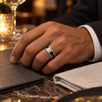 TR903 tungsten wedding band lifestyle image