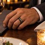 TR913 tungsten wedding band lifestyle image