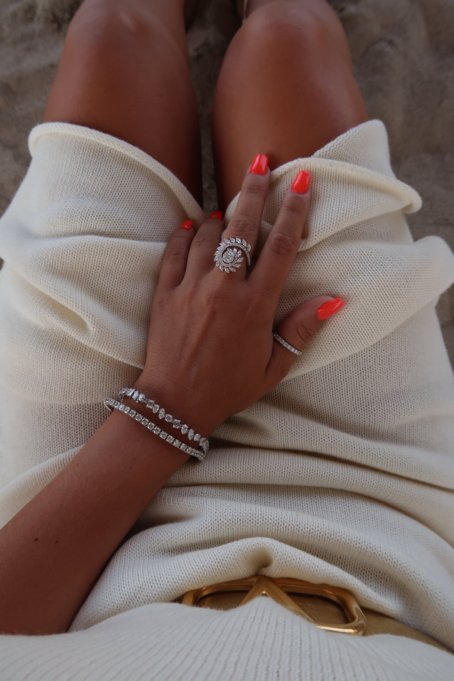 Marquise + Pavé Spiral Diamond Ring