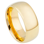 9mm Yellow Tungsten High-Polish Domed Band