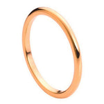 2mm Rose Tungsten High-Polish Domed Band