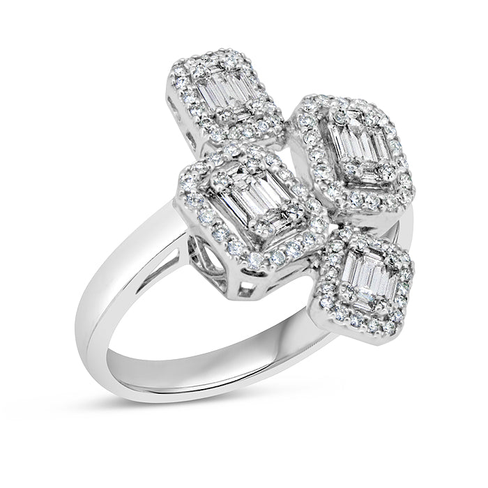 4 Stone Art Deco Diamond Ring - Pasha Fine Jewelry