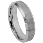 Brushed Center Beveled Edge - Pasha Fine Jewelry
