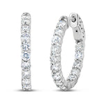 Inside Out Diamond Hoop Earrings - Pasha Fine Jewelry