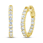 Inside Out Diamond Hoop Earrings - Pasha Fine Jewelry