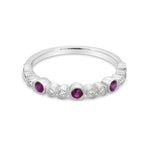3 Stone Ruby Eternity Band - Pasha Fine Jewelry