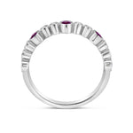 3 Stone Ruby Eternity Band - Pasha Fine Jewelry