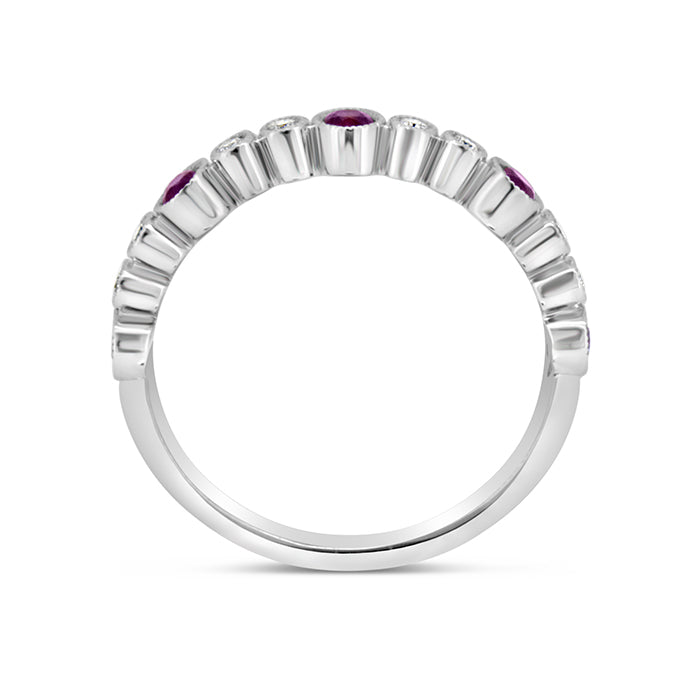 3 Stone Ruby Eternity Band - Pasha Fine Jewelry