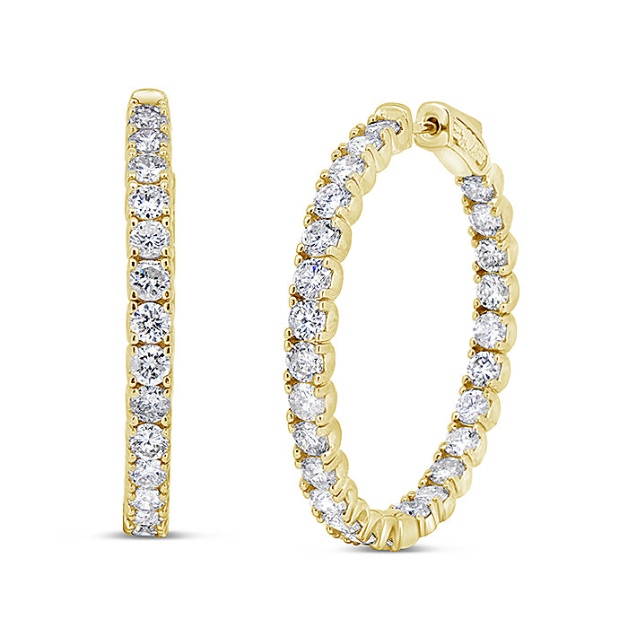 Medium Inside-Out Diamond Hoops - Pasha Fine Jewelry