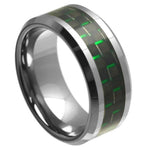 High Polish with Green Carbon Fiber - Pasha Fine Jewelry