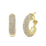 Pave Diamond Hoop Earrings - Pasha Fine Jewelry