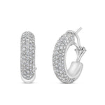 Pave Diamond Hoop Earrings - Pasha Fine Jewelry