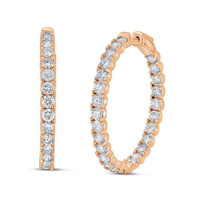 Diamond Eternity Hoops - Pasha Fine Jewelry