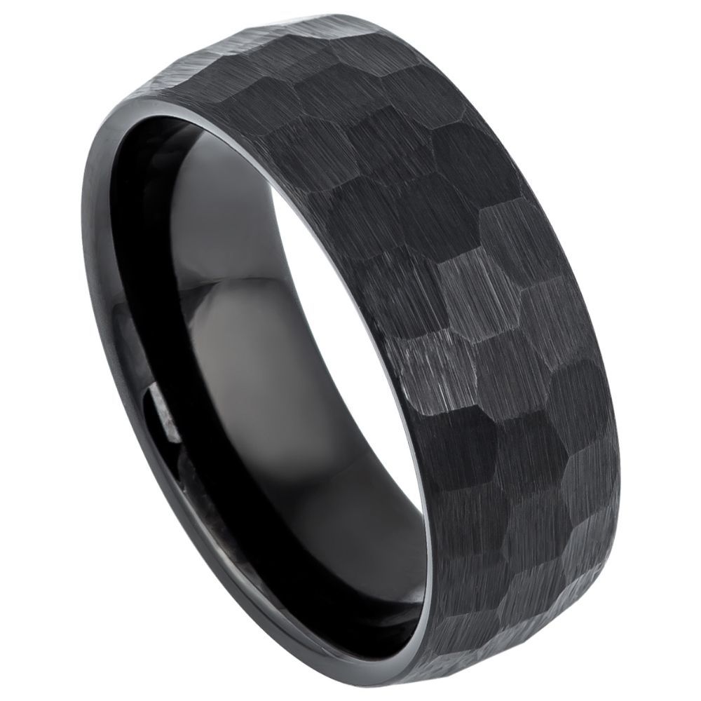 Black Hammered Band - Pasha Fine Jewelry