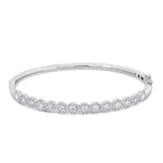 Round Halo Diamond Bangle - Pasha Fine Jewelry