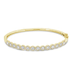 Round Halo Diamond Bangle - Pasha Fine Jewelry