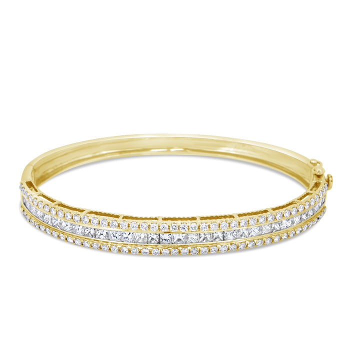Triple Row Diamond Bangle - Pasha Fine Jewelry