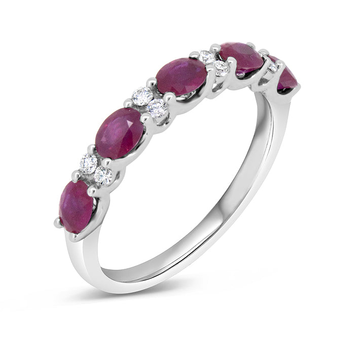5 Stone Ruby Band