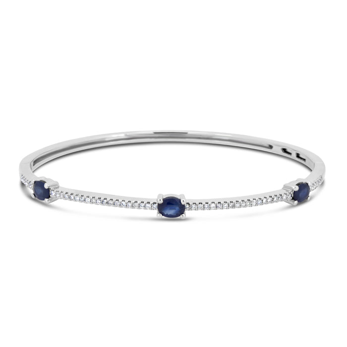 Three Stone Sapphire Bangle - Pasha Fine Jewelry