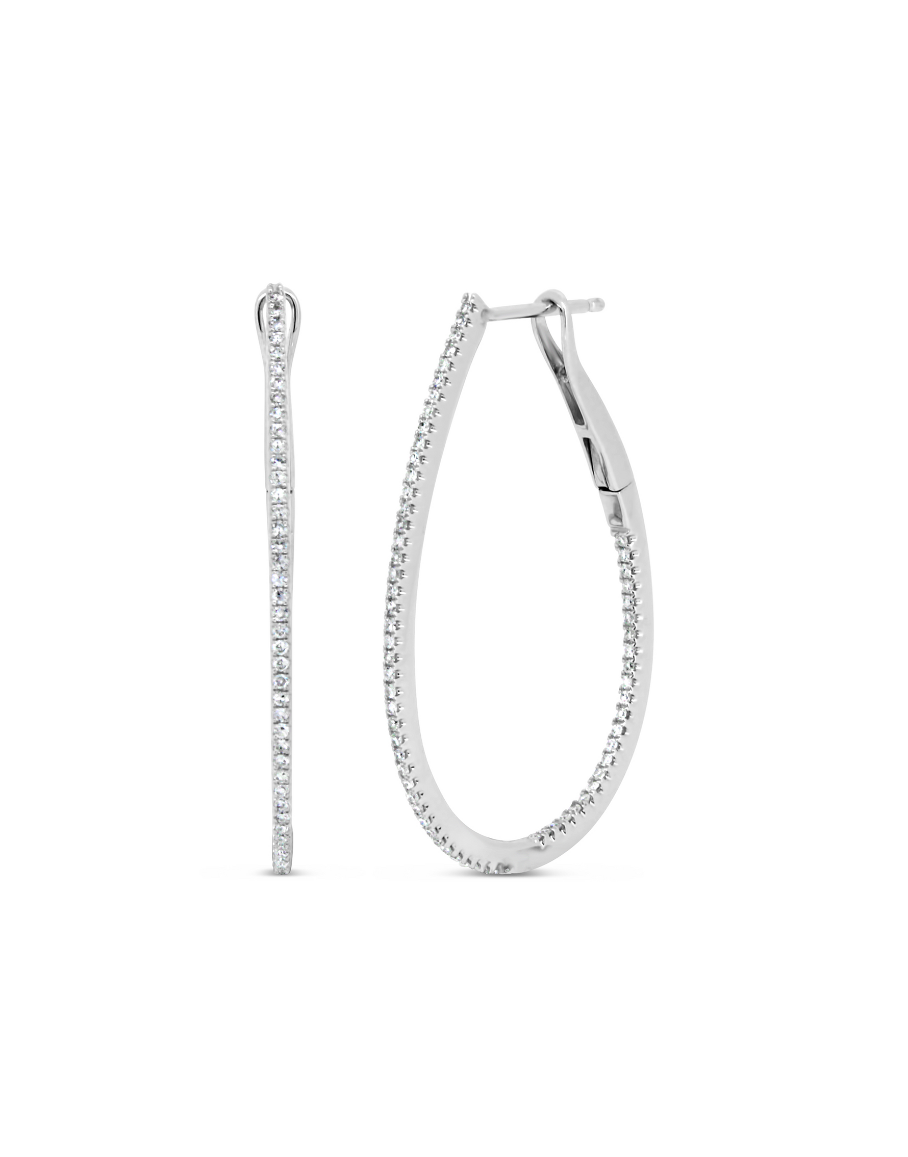 Medium Tear Drop Hoop - Pasha Fine Jewelry