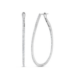 Large Tear Drop Hoops - Pasha Fine Jewelry