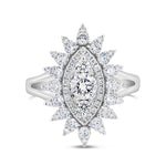 Sunburst Oval Diamond Ring - Pasha Fine Jewelry