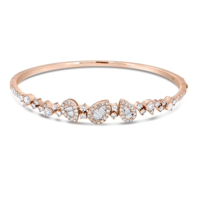 Pear Shaped Three Diamond Bangle - Pasha Fine Jewelry