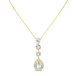 Pear-Shaped Three Stone Necklace - Pasha Fine Jewelry