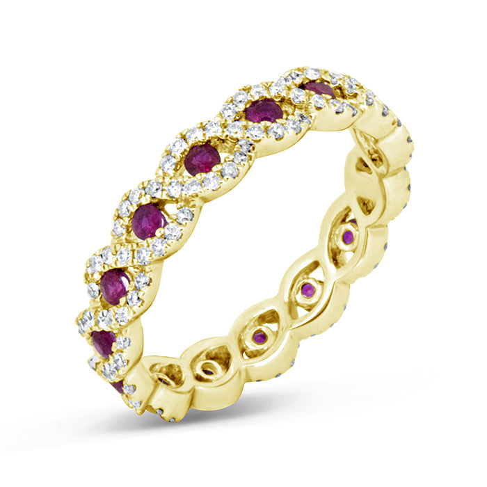 Ruby Twist Eternity Band