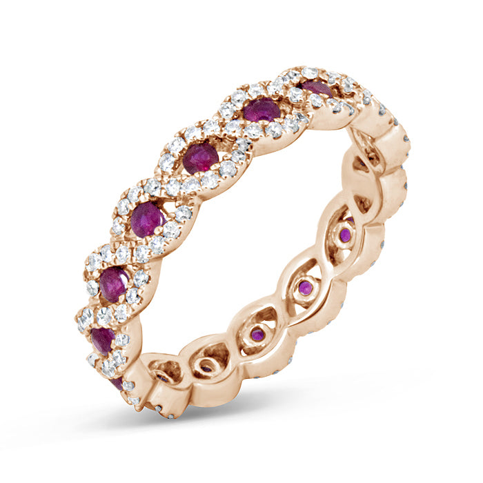 Ruby Twist Eternity Band